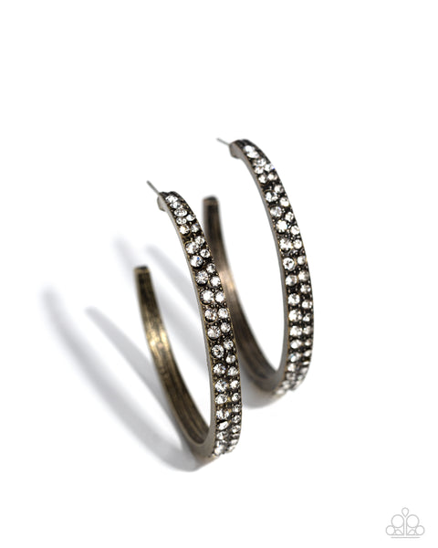 COMING SOON Paparazzi Tick, Tick, Boom! - Brass Hoop Earrings