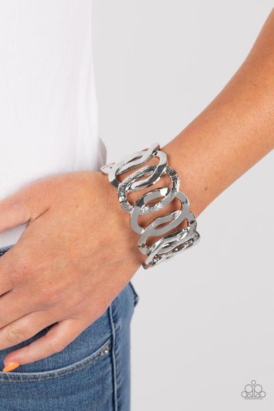 Paparazzi Industrial Indulgence - Silver Bracelet