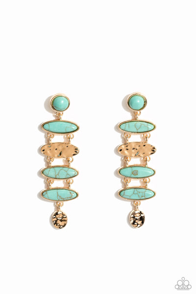 Paparazzi Rustic Reverie - Blue Earrings