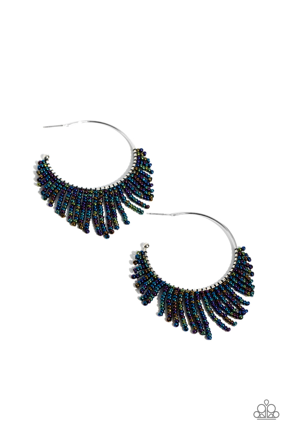 Paparazzi Tailored Tassel - Multi Hoop Earrings