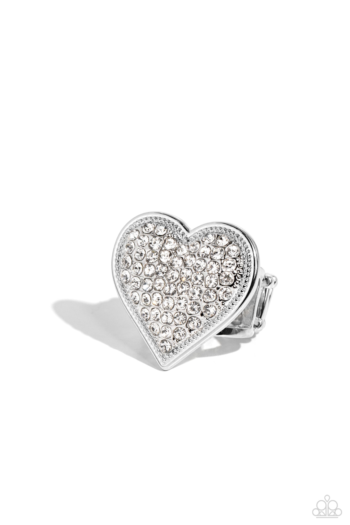 Paparazzi Sweet Serendipity - White Heart Ring