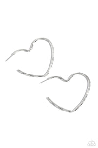 Paparazzi Summer Sweethearts - Heart Silver Earrings