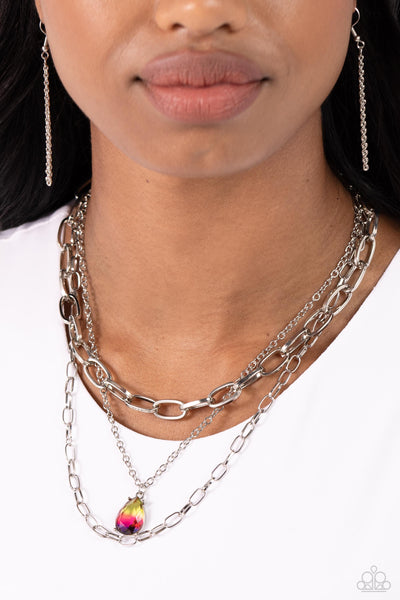 Paparazzi Teardrop Tiers - Multi Necklace