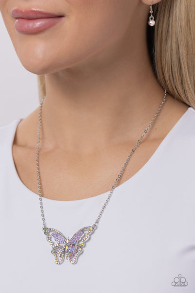 Paparazzi Weekend WINGS - Purple Butterfly Necklace