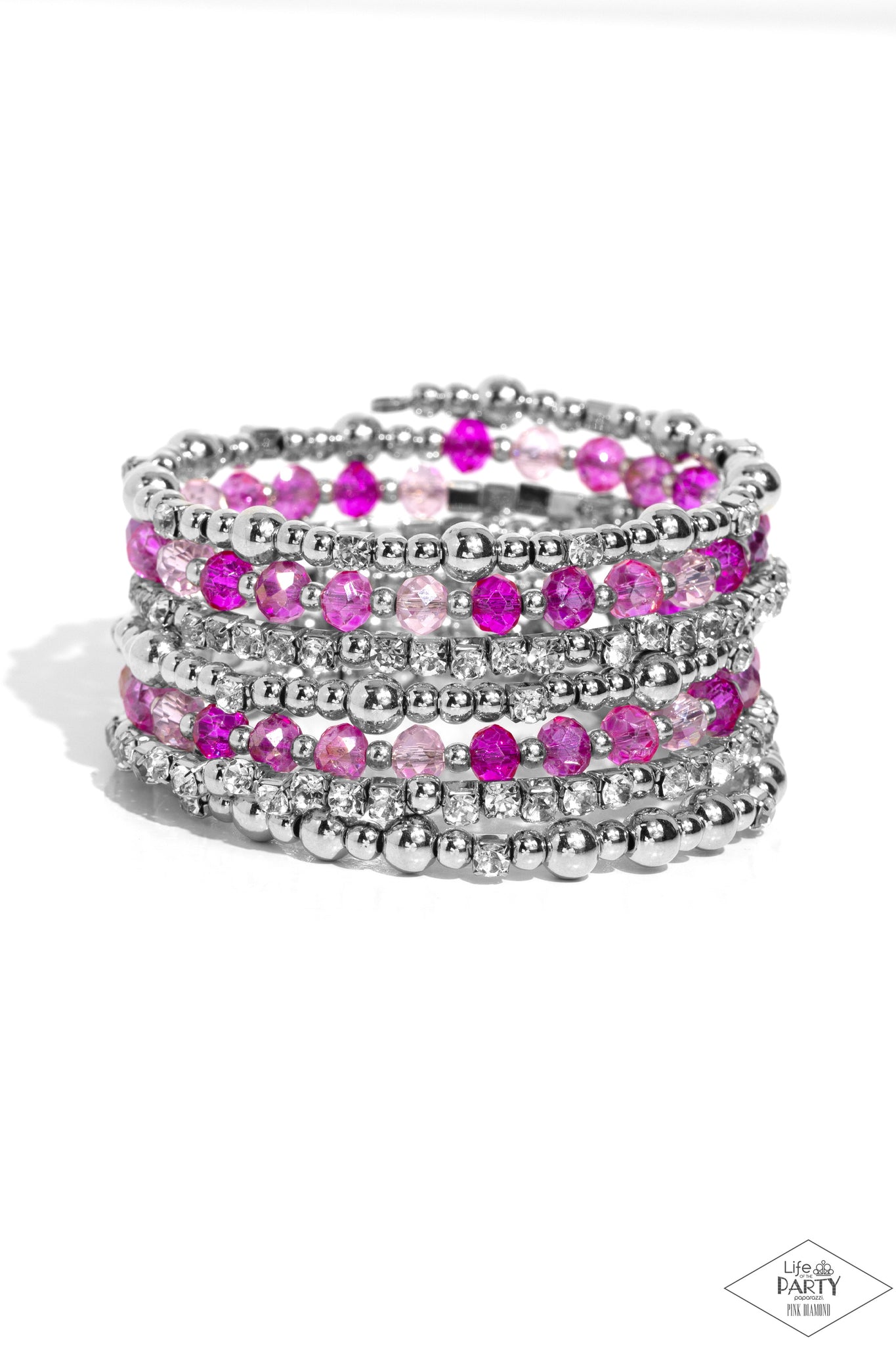 Paparazzi ICE Knowing You - Pink Coil Bracelet