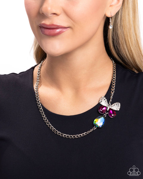 Paparazzi Fluttering Finesse - Butterfly Multi Necklace