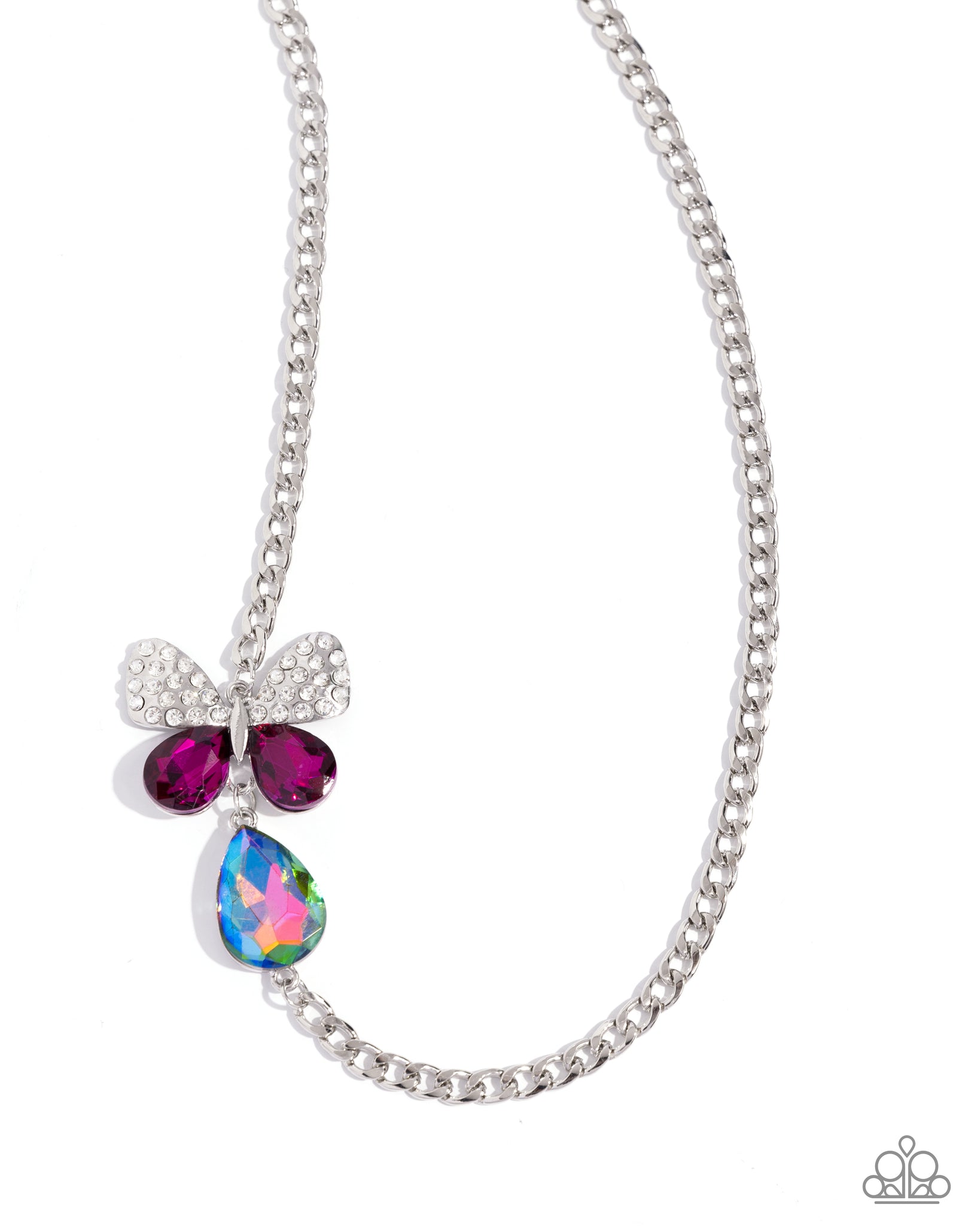 Paparazzi Fluttering Finesse - Butterfly Multi Necklace