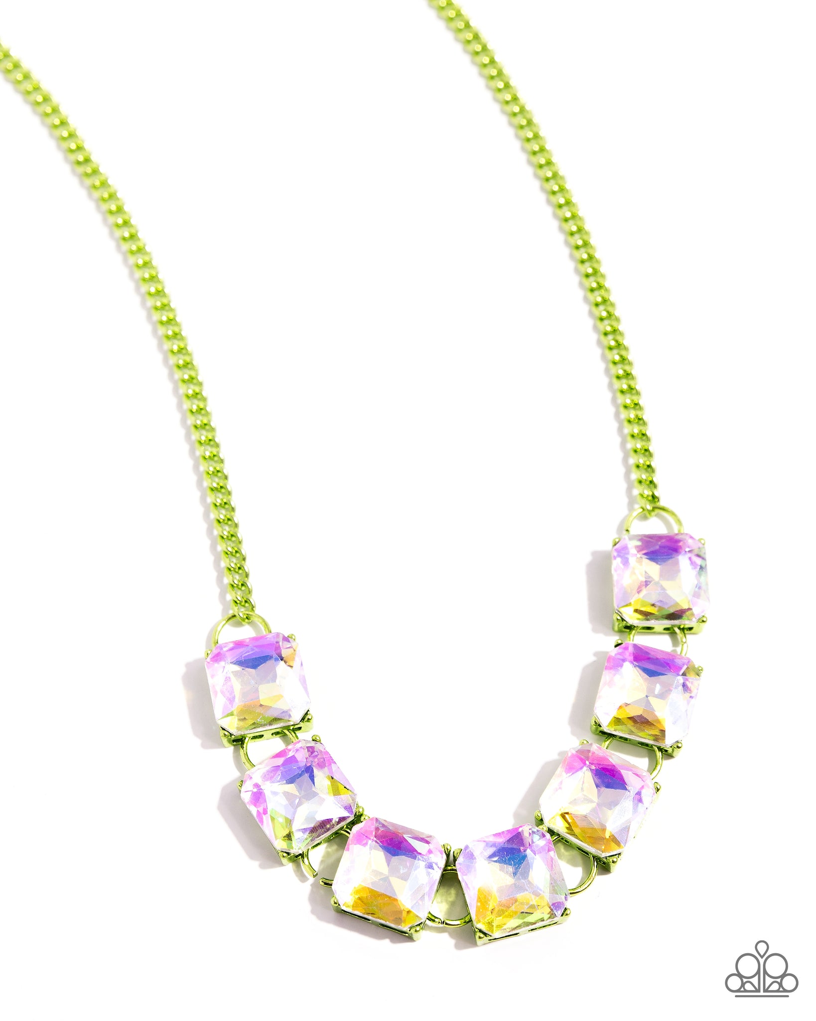 Paparazzi I SQUARE to Secrecy UV Green Necklace