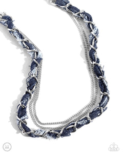 Paparazzi Denim Danger - Silver Necklace