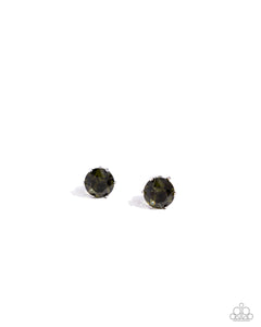 Paparazzi Breathtaking August Birthstone - Stud Peridot Green Earrings