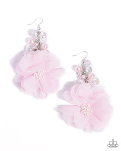 Paparazzi Fashionable Flower Girl - Pink Earrings