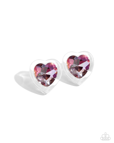 Paparazzi Heart-Pounding Haute - Pink Earrings