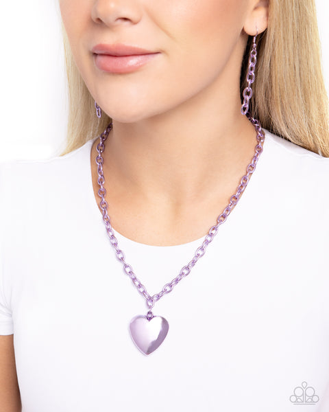 Paparazzi Loving Luxury - Purple Heart Necklace