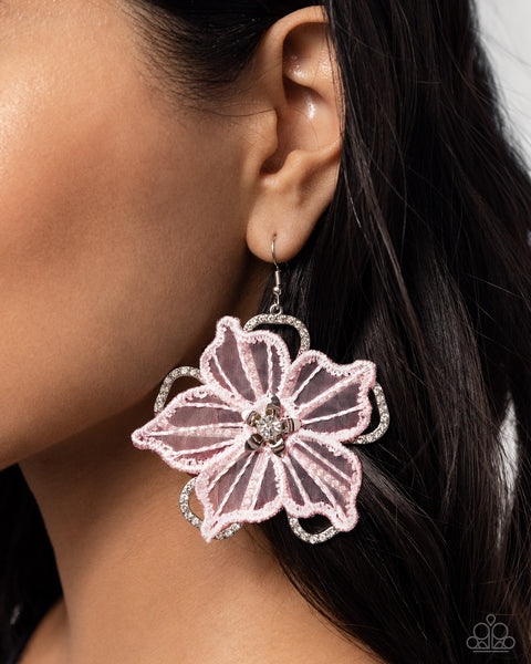 Paparazzi Refined Recognition - Pink Earrings