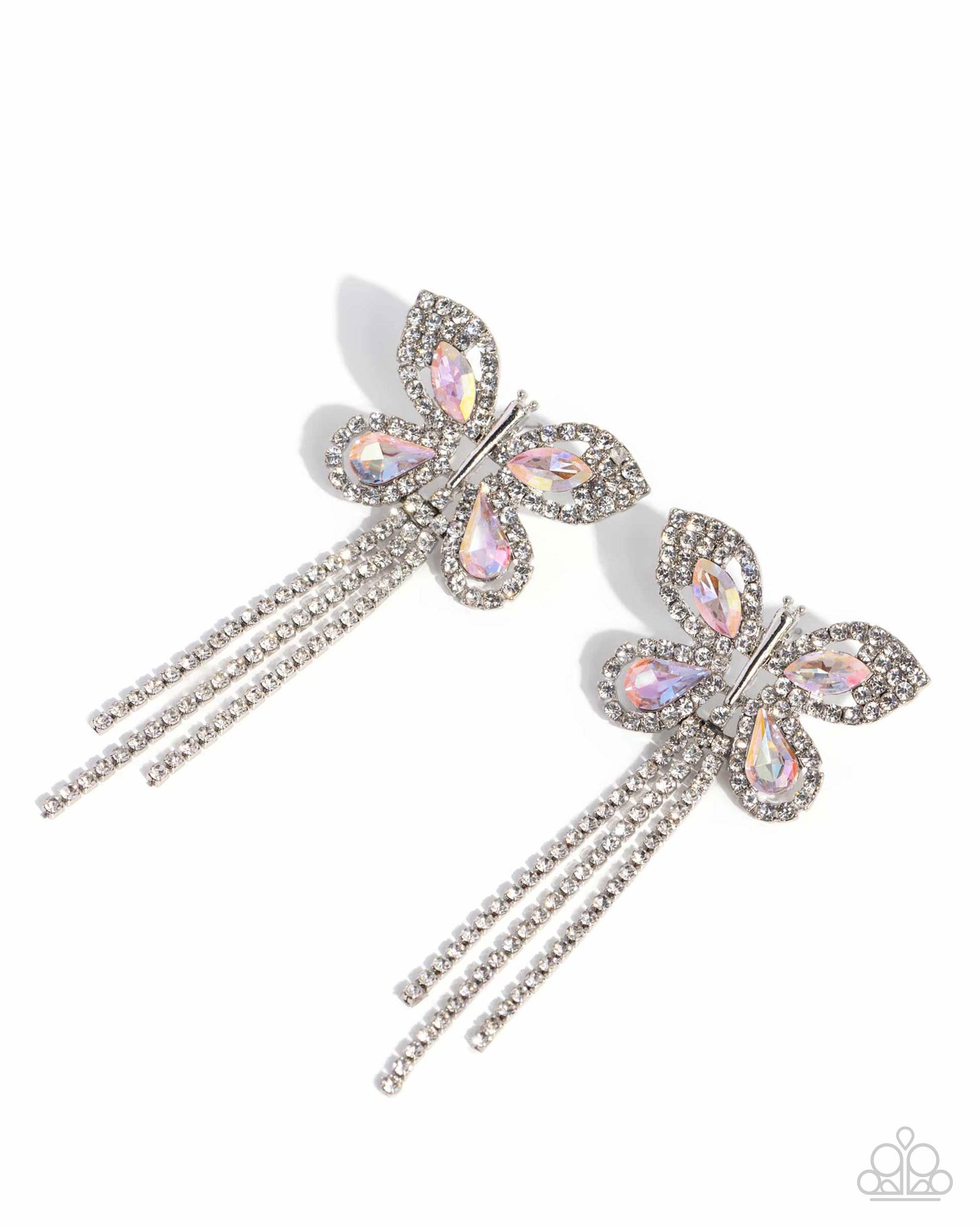 Paparazzi Next SOAR - Pink Butterfly Earrings