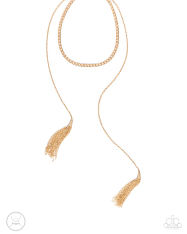 Paparazzi Tassel Theme - Gold Necklace