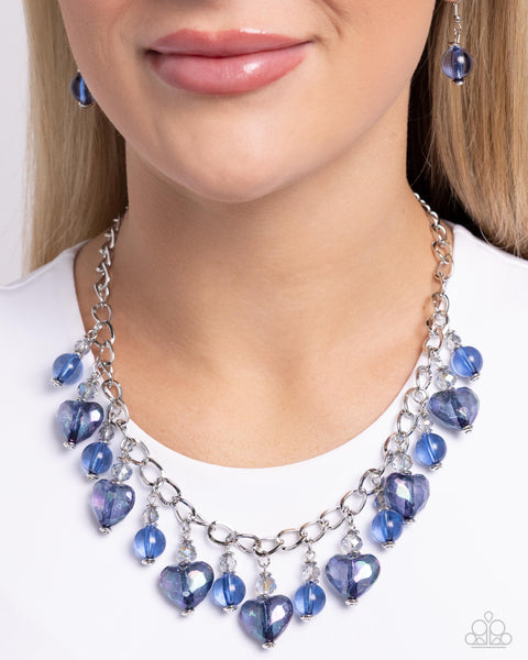 Paparazzi The Best HEART - Blue Heart Necklace