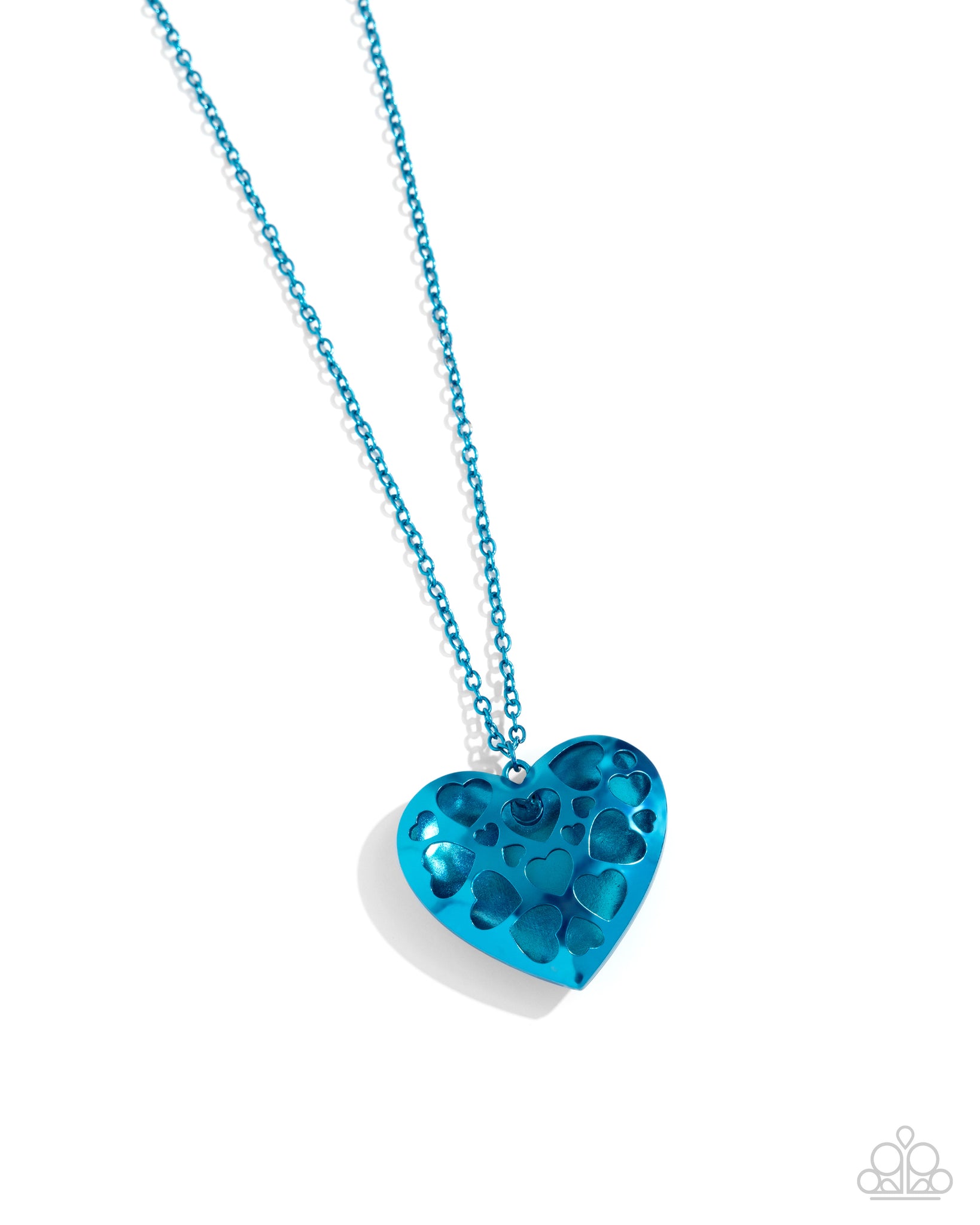 Paparazzi Valentines View - Blue Heart Necklace