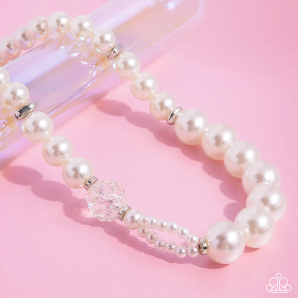 Paparazzi Crystal Class - Pearl White Necklace