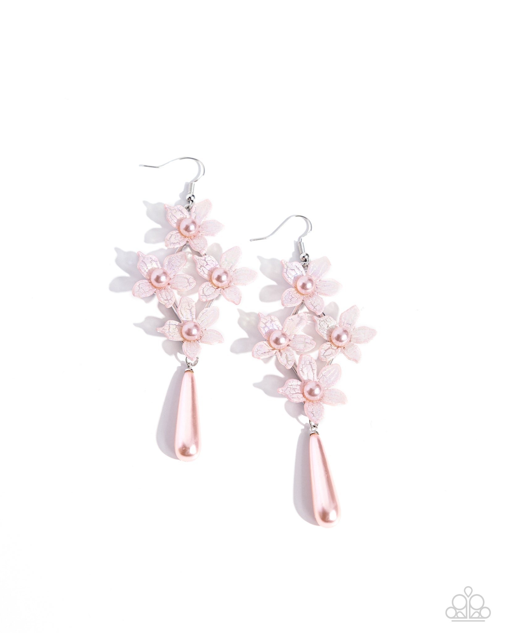 Paparazzi Vintage Veining - Pink Pearl Earrings