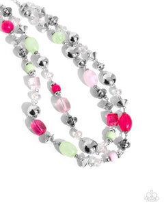 Paparazzi Playful Past - Pink Necklace