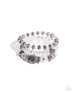 Paparazzi Malibu Maiden - White Bracelet