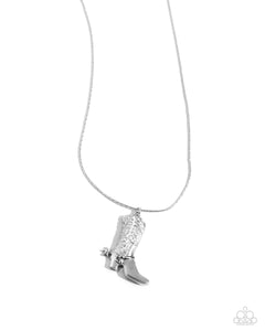 Paparazzi Cowboy Confidence - White Necklace