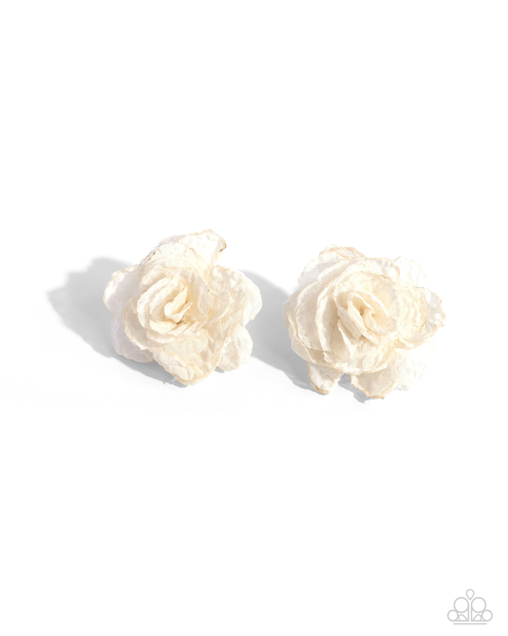 Paparazzi Tulle Twist - White Earrings