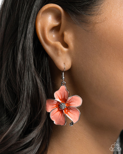 COMING SOON Paparazzi Floral Flavor - Orange Earrings