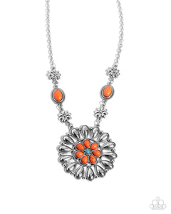 Paparazzi Ornate Opinion - Orange Necklace