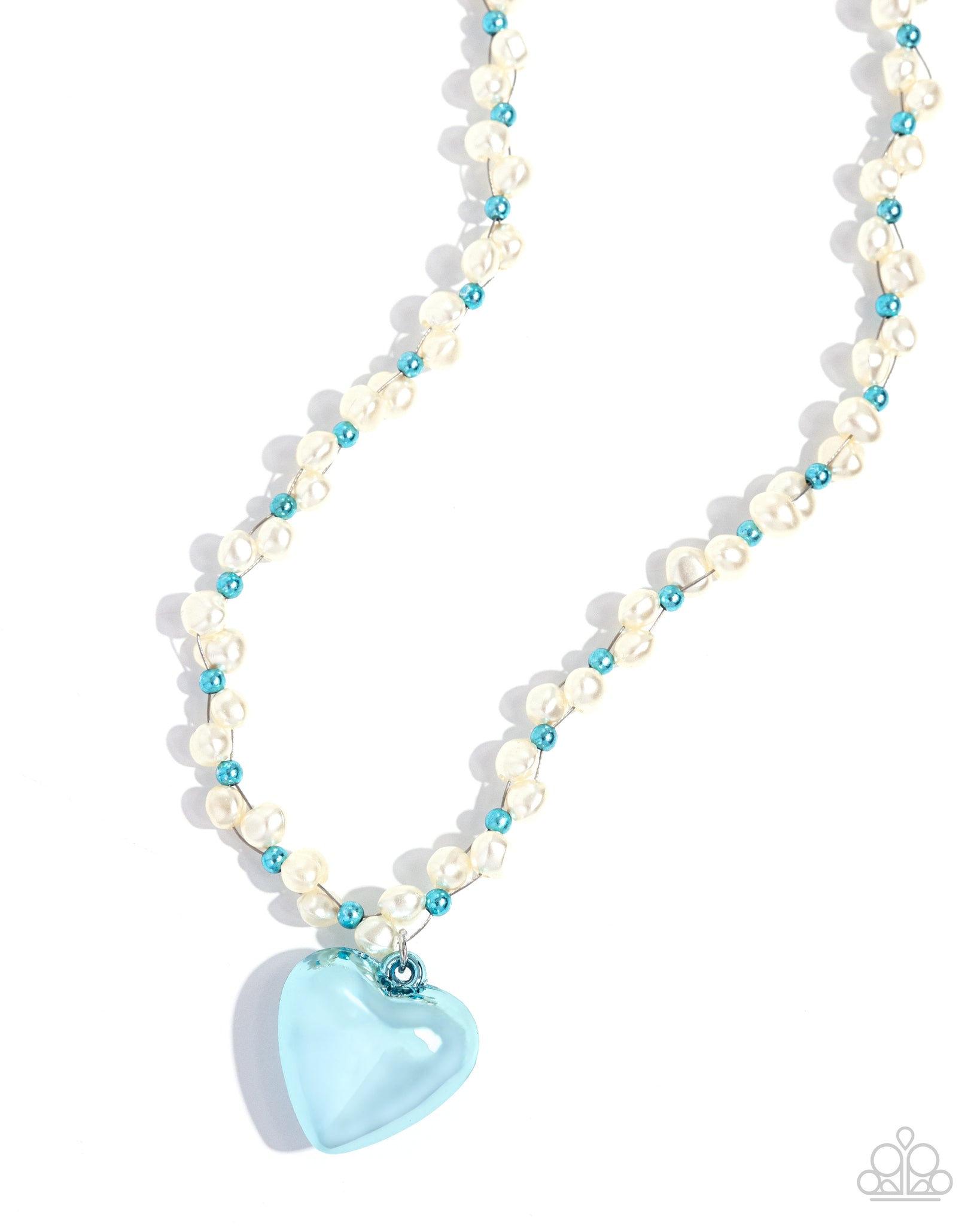 Paparazzi Mermaid Model - Heart Blue Necklace