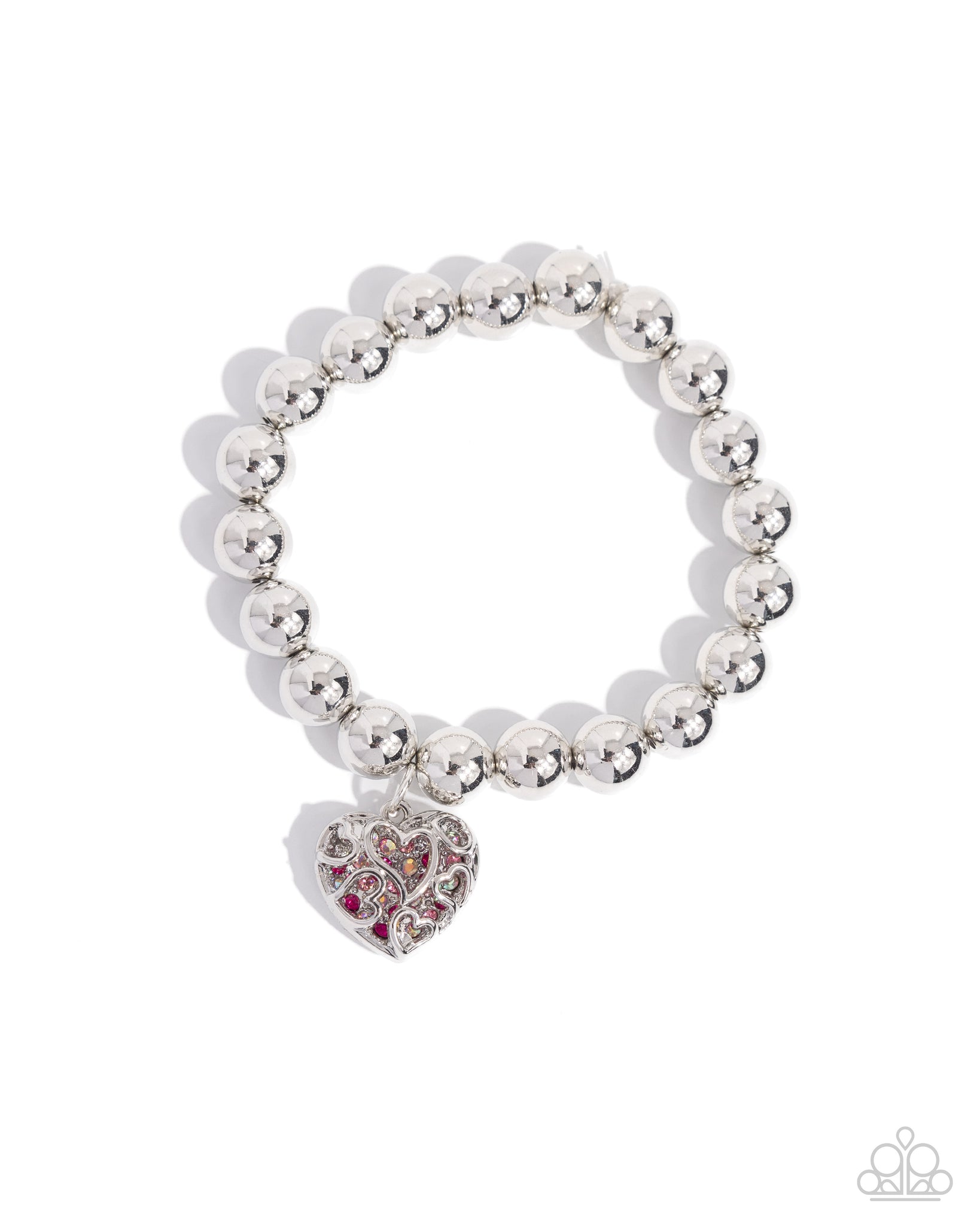 Paparazzi Fleeting Filigree - Pink Heart Bracelet