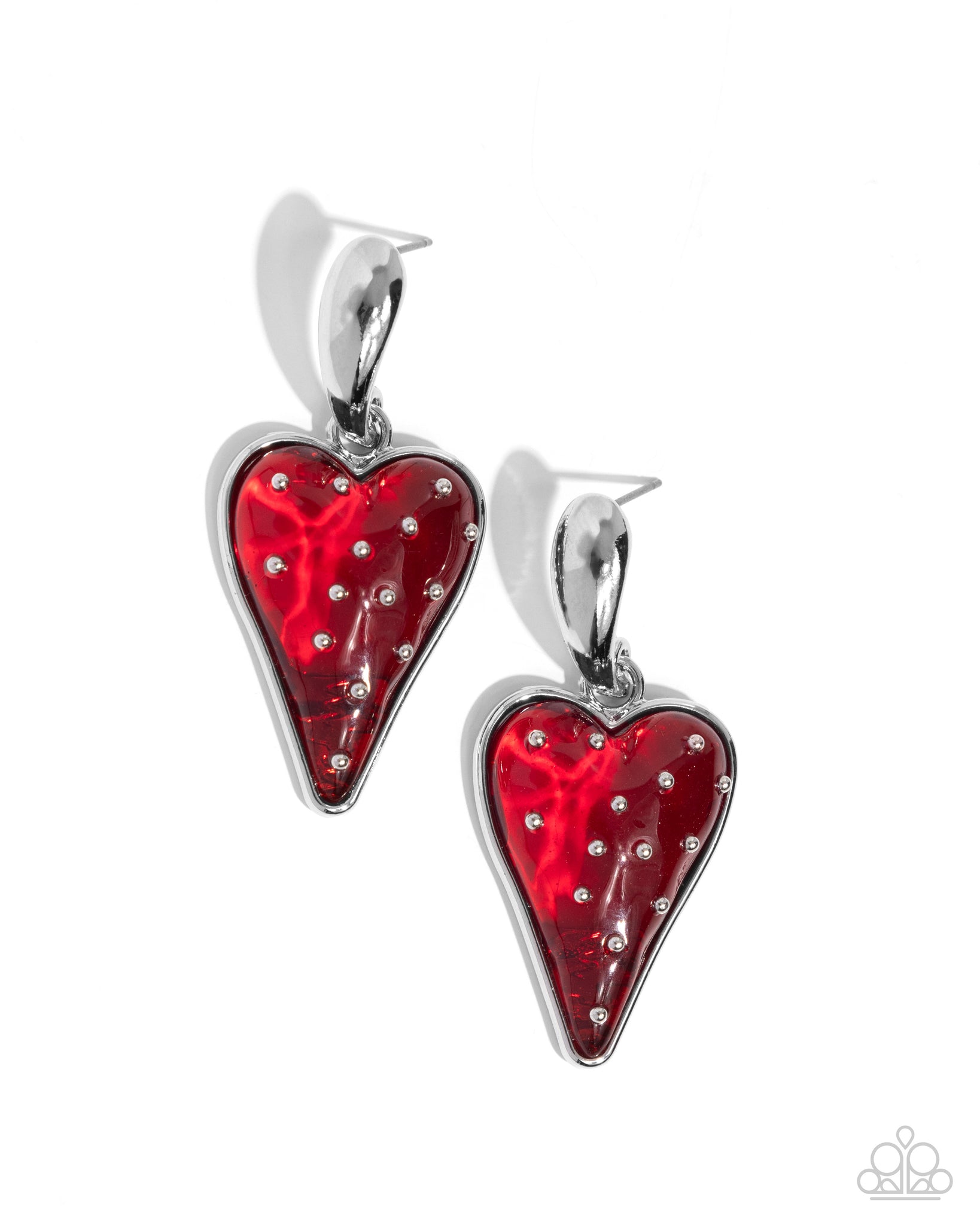 Paparazzi Glossy Goodwill - Red Earrings