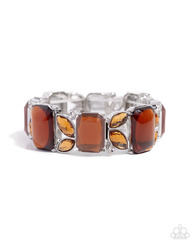 Paparazzi Lavish Laurels - Brown Bracelet