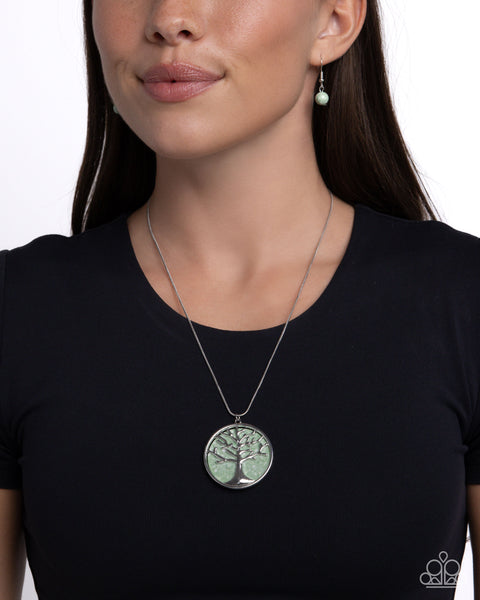 Paparazzi Tree Talisman - Green Necklace