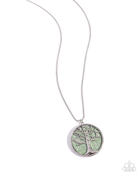 Paparazzi Tree Talisman - Green Necklace