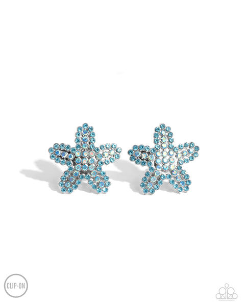 Paparazzi Starfish Serenade - Blue Earrings