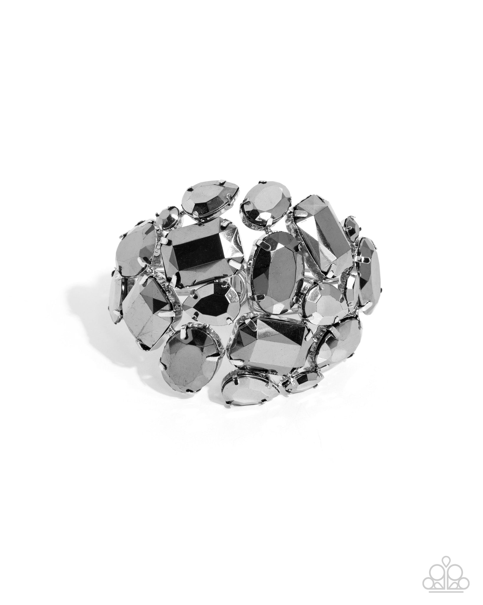 Paparazzi Chic Coronation - Silver Hindged Bracelet