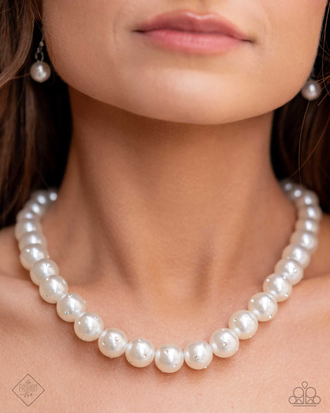 Dashing Definition  Pearl Necklace White