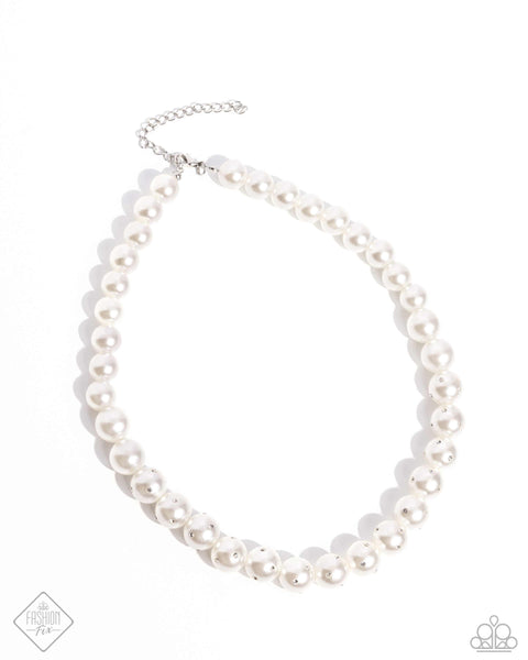 Dashing Definition  Pearl Necklace White