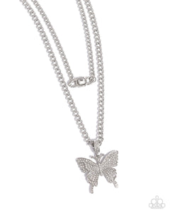 COMING SOON Paparazzi Aerial Arrangement - White Butterfly Necklace