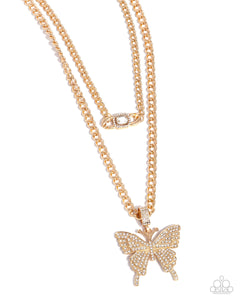 COMING SOON Paparazzi Aerial Arrangement - Gold Butterfly Necklace