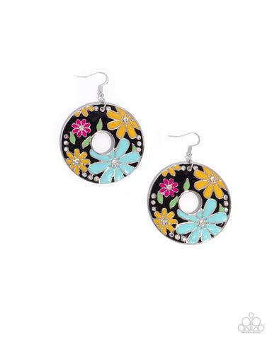 Paparazzi Embroidered Elegance - Black Earrings