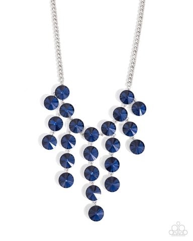 Paparazzi Spotlight Stunner - Exclusive Blue Blockbuster Necklace