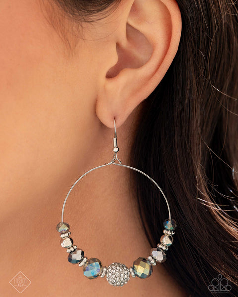 Paparazzi Ignited Intent - UV Silver Earrings