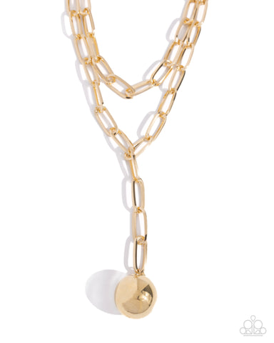 COMING SOON Paparazzi Balancing Ball - Gold Necklace