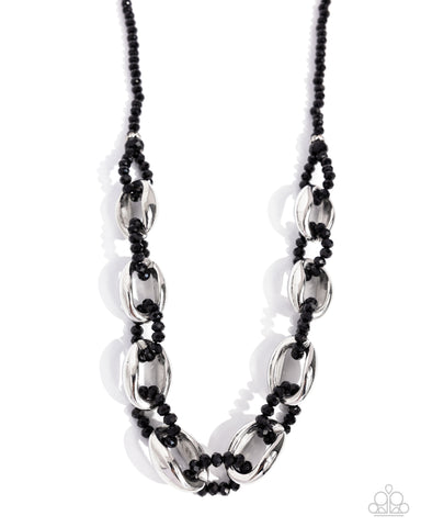 Paparazzi Flickering Fact - Black Necklace