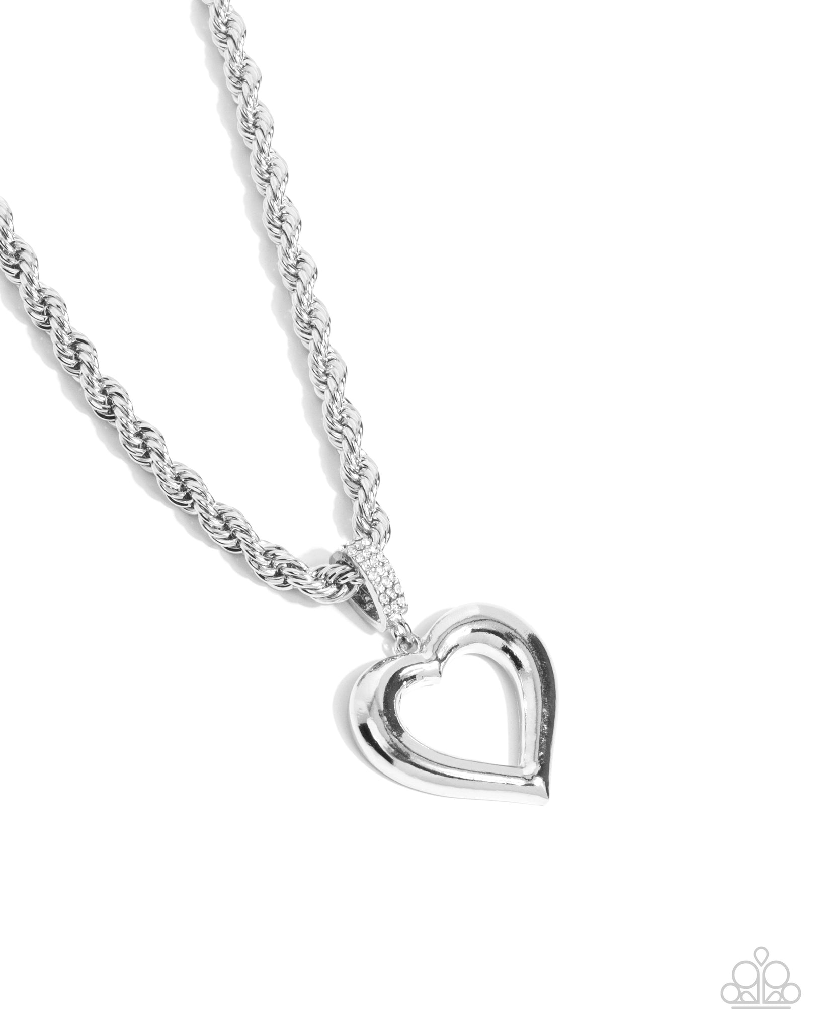 Paparazzi Admirable Academy - White Heart Necklace