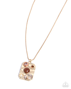 Paparazzi Admirably Abstract - Brown Necklace