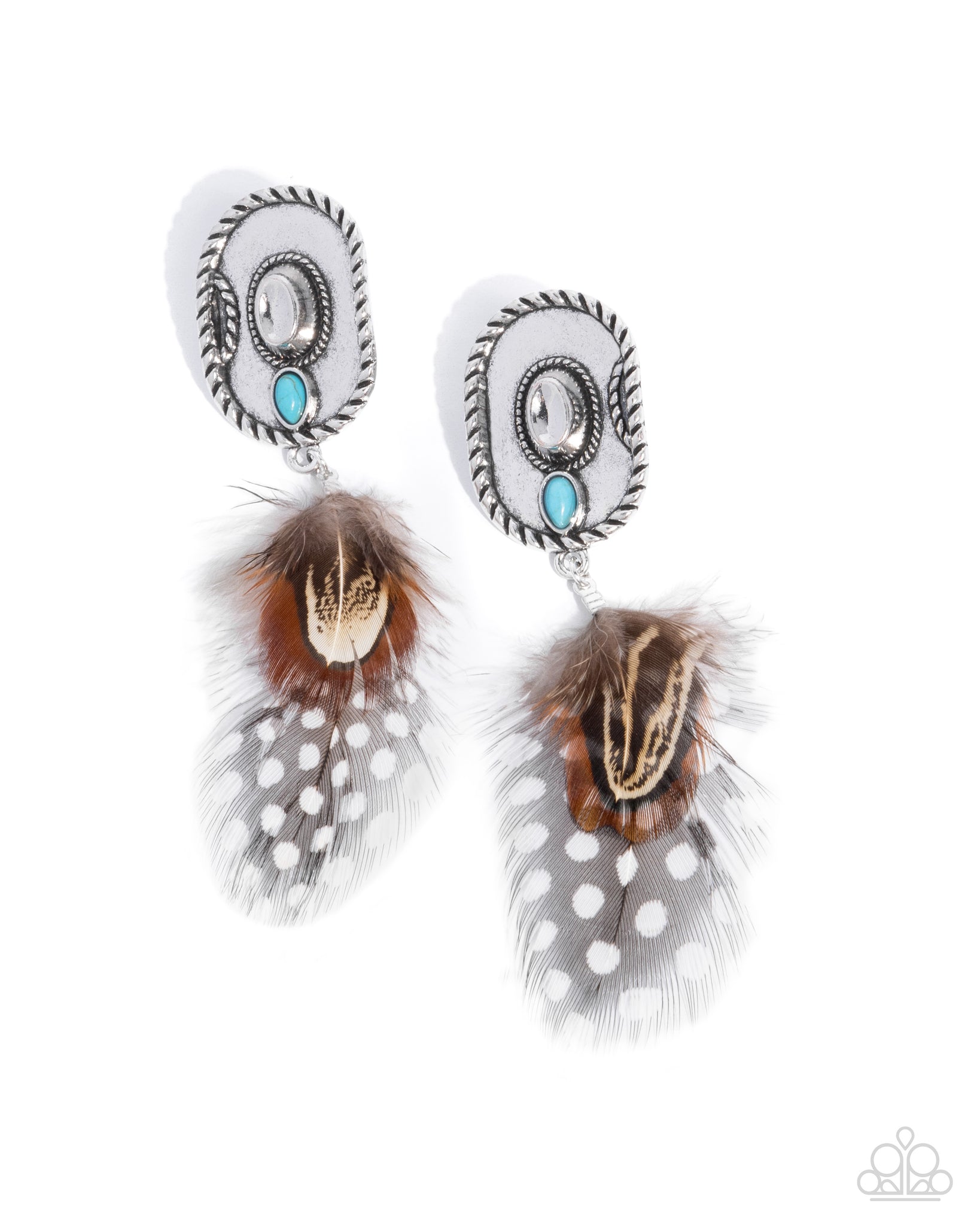 Paparazzi Feathered Fairy Tale - Brown Earrings